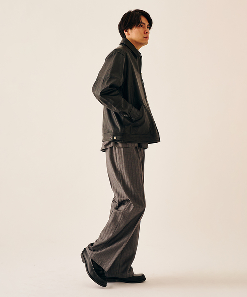 417 EDIFICE（フォーワンセブンエディフィス）の「アップサイクルレザーブルゾン（ライダースジャケット・メンズ・ブラック・LARGE/MEDIUM）」の19枚目の写真