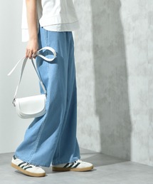 INTERPLANET（インタープラネット）の「ライトデニムワイドパンツ（デニムパンツ）」