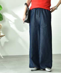 INTERPLANET（インタープラネット）の「ライトデニムワイドパンツ（デニムパンツ）」