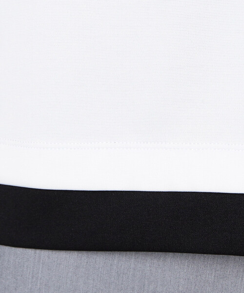 COMME CA ISM(コムサイズム)の「七分袖 フェイクレイヤード ハーフジップTシャツ(Tシャツ/カットソー・メンズ・ブラック/ホワイト・MEDIUM/LARGE/X-LARGE)」の15枚目の写真