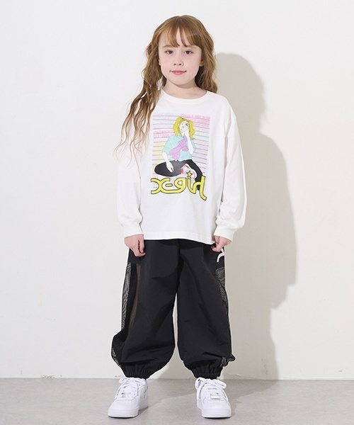 セール】ガールイラスト長袖Tシャツ（Tシャツ/カットソー）｜X