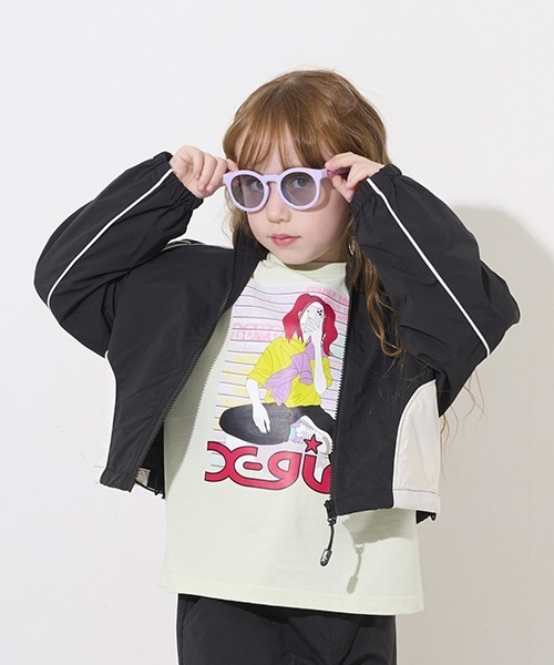 X-girl Stages（エックスガールステージス）の「ガールイラスト長袖Tシャツ（Tシャツ/カットソー・キッズ・オフホワイト/ブラック/グリーン系その他・110cm/100cm/90cm/80ｃｍ/140cm/130cm/120cm）」の13枚目の写真