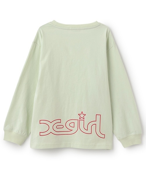 X-girl Stages（エックスガールステージス）の「ガールイラスト長袖Tシャツ（Tシャツ/カットソー・キッズ・オフホワイト/ブラック/グリーン系その他・110cm/100cm/90cm/80ｃｍ/140cm/130cm/120cm）」の18枚目の写真