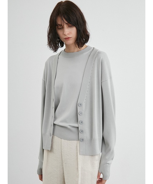 styling/（スタイリング）の「ハーフスリーブニットトップス（ニット/セーター・レディース・アイボリー/ミント/ブラック・FREE）」の5枚目の写真