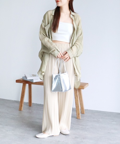 reca（レカ）の「カップ付きバンドゥキャミ（キャミソール・レディース・ブラック/オフホワイト/グレー系その他/ブルー系その他・FREE）」の10枚目の写真