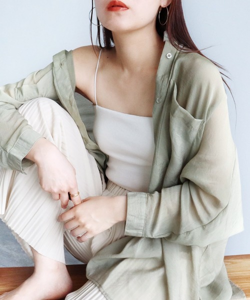 reca（レカ）の「カップ付きバンドゥキャミ（キャミソール・レディース・ブラック/オフホワイト/グレー系その他/ブルー系その他・FREE）」の9枚目の写真