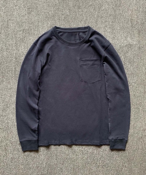 aimoha(アイモハ)の「【aimoha MEN】クルーネック長袖Tシャツ(Tシャツ/カットソー・メンズ・キャメル/ネイビー/ブラック/ホワイト・XXX-LARGE/XX-LARGE/X-LARGE/LARGE)」の3枚目の写真