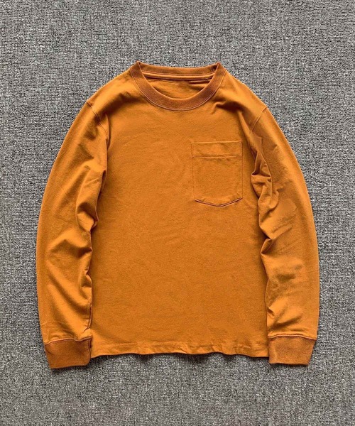 aimoha(アイモハ)の「【aimoha MEN】クルーネック長袖Tシャツ(Tシャツ/カットソー・メンズ・キャメル/ネイビー/ブラック/ホワイト・XXX-LARGE/XX-LARGE/X-LARGE/LARGE)」の4枚目の写真