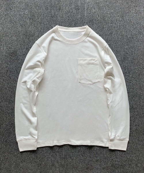 aimoha(アイモハ)の「【aimoha MEN】クルーネック長袖Tシャツ(Tシャツ/カットソー・メンズ・キャメル/ネイビー/ブラック/ホワイト・XXX-LARGE/XX-LARGE/X-LARGE/LARGE)」の2枚目の写真