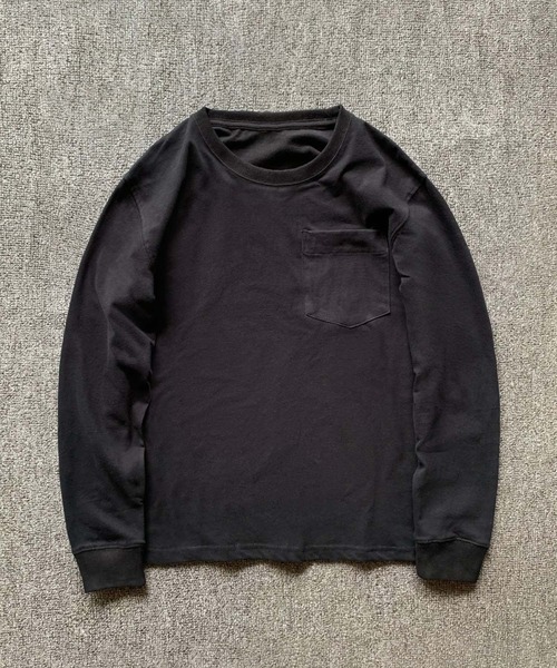 aimoha(アイモハ)の「【aimoha MEN】クルーネック長袖Tシャツ(Tシャツ/カットソー・メンズ・キャメル/ネイビー/ブラック/ホワイト・XXX-LARGE/XX-LARGE/X-LARGE/LARGE)」の1枚目の写真