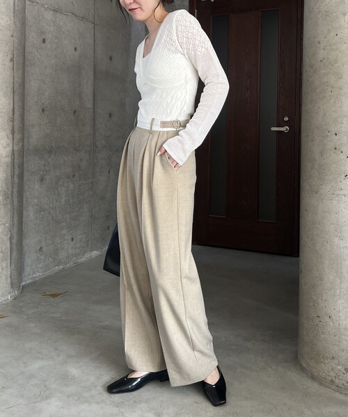【完売品】CAPRICIEUX LE'MAGE レースVプルオーバー　ブラック CAPRICIEUX LE'MAGE｜レースVプルオーバー | Rakuten Fashion