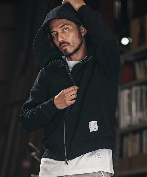 wjk reluxe(ダブルジェーケーリラックス)の「mpa3723-tight heavy waffle hoodie パーカー(パーカー・メンズ・ホワイト/ブラック/トップグレー・S/M/L)」の1枚目の写真