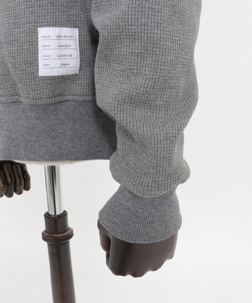 wjk reluxe(ダブルジェーケーリラックス)の「mpa3723-tight heavy waffle hoodie パーカー(パーカー・メンズ・ホワイト/ブラック/トップグレー・S/M/L)」の20枚目の写真
