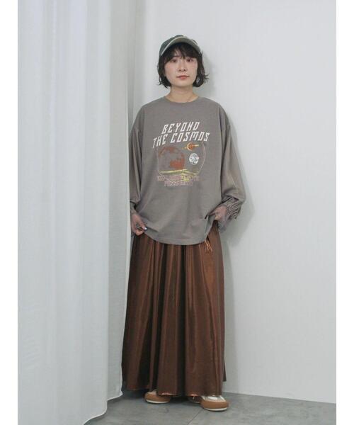 Samansa Mos2 blue（サマンサモスモスブルー）の「袖チュールミニ裏毛プルオーバー（Tシャツ/カットソー・レディース・ブラック/グレー/オフホワイト・F）」の16枚目の写真