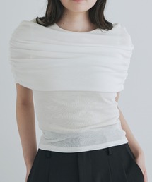 【kiehtova】SHEER COVER TOPS/シアーカバー ショート スリーブティー