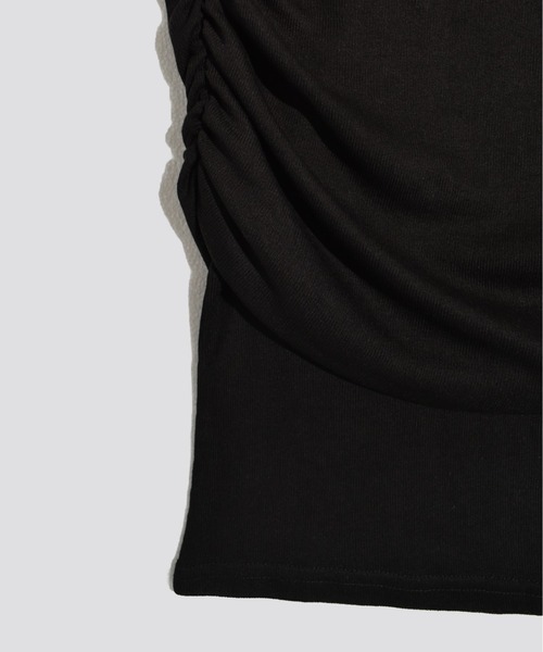 kiehtova(キエトヴァ)の「【kiehtova】SHEER COVER TOPS/シアーカバー ショート スリーブティー(Tシャツ/カットソー・レディース・ブラック/ホワイト・FREE)」の7枚目の写真