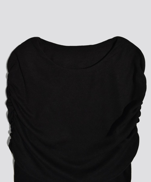 kiehtova(キエトヴァ)の「【kiehtova】SHEER COVER TOPS/シアーカバー ショート スリーブティー(Tシャツ/カットソー・レディース・ブラック/ホワイト・FREE)」の8枚目の写真