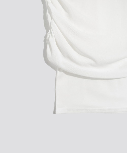 kiehtova(キエトヴァ)の「【kiehtova】SHEER COVER TOPS/シアーカバー ショート スリーブティー(Tシャツ/カットソー・レディース・ブラック/ホワイト・FREE)」の11枚目の写真