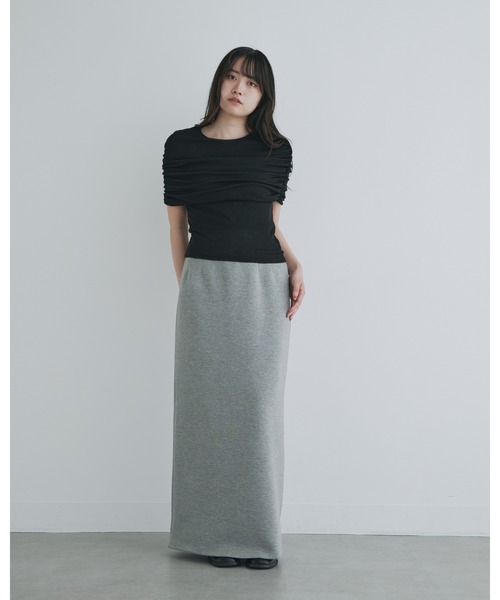 kiehtova(キエトヴァ)の「【kiehtova】SHEER COVER TOPS/シアーカバー ショート スリーブティー(Tシャツ/カットソー・レディース・ブラック/ホワイト・FREE)」の13枚目の写真