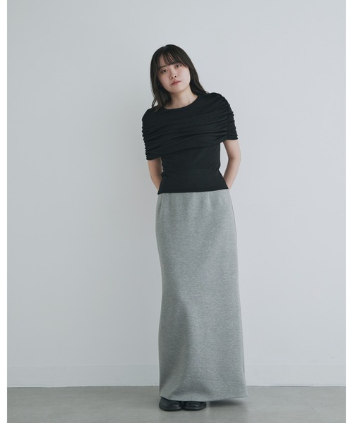 kiehtova(キエトヴァ)の「【kiehtova】SHEER COVER TOPS/シアーカバー ショート スリーブティー(Tシャツ/カットソー・レディース・ブラック/ホワイト・FREE)」の14枚目の写真