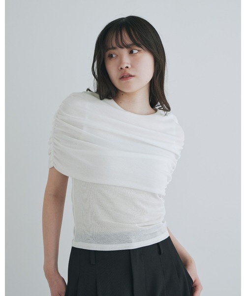 tシャツ 「kiehtova」SHEER FABRIC SHIRT/シアー ファブリック シャツ レディース セール】【kiehtova】SHEER FABRIC SHIRT/シアー ファブリック