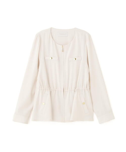 PROPORTION BODY DRESSING（プロポーションボディドレッシング）の「ペプラムブルゾン / 1215155301（ブルゾン・レディース・ベージュ/ホワイト系その他・SMALL/MEDIUM）」の3枚目の写真