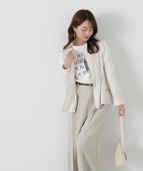 PROPORTION BODY DRESSING（プロポーションボディドレッシング）の「ペプラムブルゾン / 1215155301（ブルゾン・レディース・ベージュ/ホワイト系その他・SMALL/MEDIUM）」の7枚目の写真