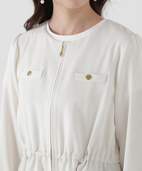 PROPORTION BODY DRESSING（プロポーションボディドレッシング）の「ペプラムブルゾン / 1215155301（ブルゾン・レディース・ベージュ/ホワイト系その他・SMALL/MEDIUM）」の11枚目の写真