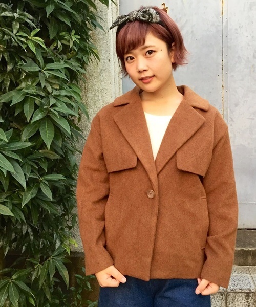 Kastane(カスタネ)の「ショートトレンチ(その他アウター・レディース・ネイビー/チャコールグレー/キャメル・FREE)」の15枚目の写真