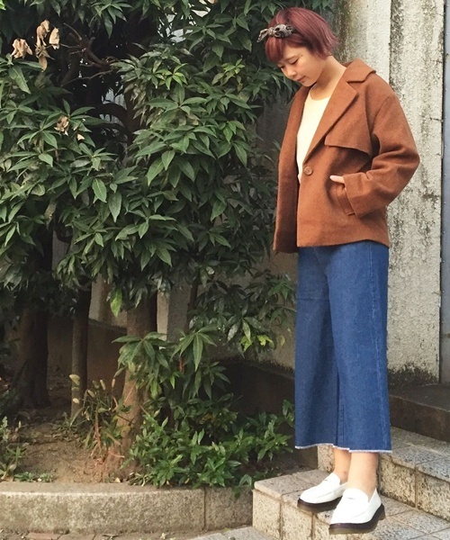 Kastane(カスタネ)の「ショートトレンチ(その他アウター・レディース・ネイビー/チャコールグレー/キャメル・FREE)」の9枚目の写真