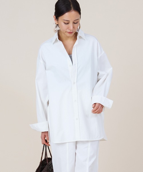 marmors（マルモア）の「【marmors】big shirt〈セットアップ対応〉（シャツ/ブラウス・レディース・ホワイト/イエロー/ピンク・36）」の2枚目の写真