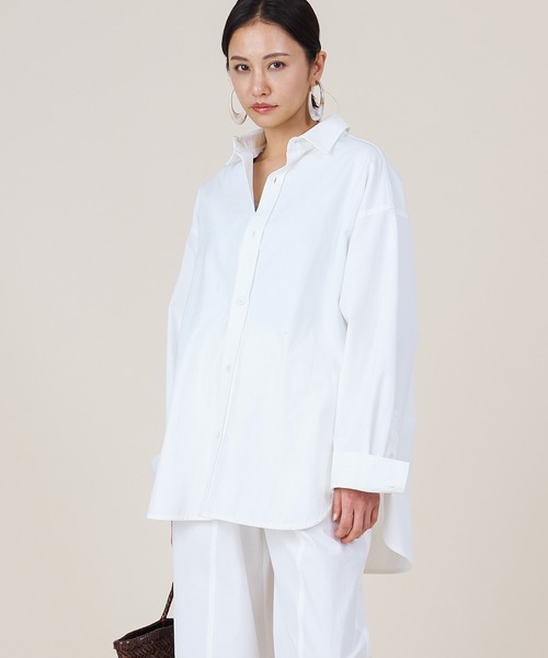 marmors（マルモア）の「【marmors】big shirt〈セットアップ対応〉（シャツ/ブラウス・レディース・ホワイト/イエロー/ピンク・36）」の5枚目の写真