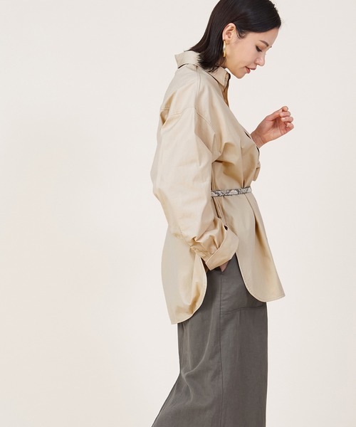 ブラウス シャツ 「marmors」big shirt「セットアップ対応」 レディース marmors ブラウス シャツ 「marmors」big shirt「セットアップ