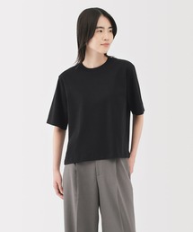 婦人 涼感UVカットクルーネックワイド半袖Tシャツ