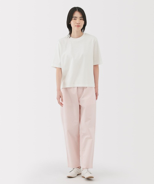 無印良品（ムジルシリョウヒン）の「婦人　涼感ＵＶカットクルーネックワイド半袖Ｔシャツ（Tシャツ/カットソー・レディース・チャコールグレー/クリーム/ブラック/ホワイト/ネイビー/ラベンダー・S/M/L/XL）」の7枚目の写真