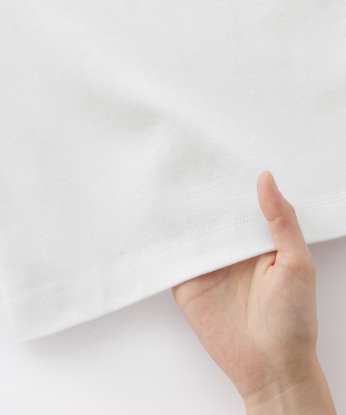 無印良品（ムジルシリョウヒン）の「婦人　涼感ＵＶカットクルーネックワイド半袖Ｔシャツ（Tシャツ/カットソー・レディース・チャコールグレー/クリーム/ブラック/ホワイト/ネイビー/ラベンダー・S/M/L/XL）」の13枚目の写真