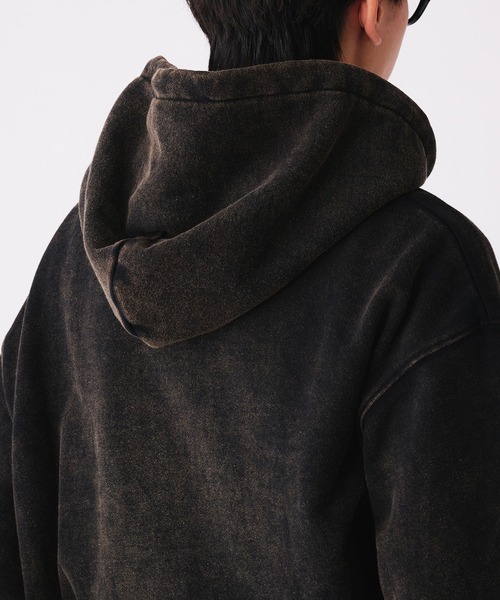 Adoon plain(アドーンプレーン)の「STITCH PISS NAME ZIP HOODIE / ステッチピスネームジップフーディパーカー(パーカー・メンズ・レッド/ブラック/杢グレー・MEDIUM/LARGE)」の16枚目の写真