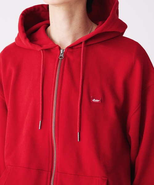 Adoon plain(アドーンプレーン)の「STITCH PISS NAME ZIP HOODIE / ステッチピスネームジップフーディパーカー(パーカー・メンズ・レッド/ブラック/杢グレー・MEDIUM/LARGE)」の6枚目の写真