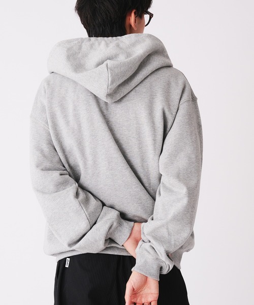 Adoon plain(アドーンプレーン)の「STITCH PISS NAME ZIP HOODIE / ステッチピスネームジップフーディパーカー(パーカー・メンズ・レッド/ブラック/杢グレー・MEDIUM/LARGE)」の21枚目の写真