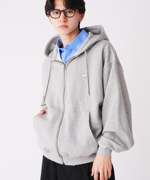 Adoon plain(アドーンプレーン)の「STITCH PISS NAME ZIP HOODIE / ステッチピスネームジップフーディパーカー(パーカー・メンズ・レッド/ブラック/杢グレー・MEDIUM/LARGE)」の22枚目の写真