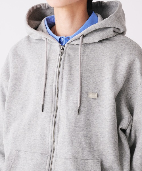 Adoon plain(アドーンプレーン)の「STITCH PISS NAME ZIP HOODIE / ステッチピスネームジップフーディパーカー(パーカー・メンズ・レッド/ブラック/杢グレー・MEDIUM/LARGE)」の5枚目の写真