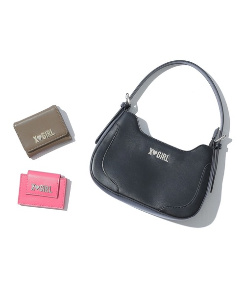 X-girl（エックスガール）の「RHINESTONE LABEL MINI WALLET（財布・レディース・ブラック/ベージュ/ピンク・ONE SIZE）」の13枚目の写真