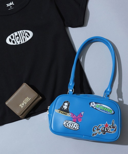 RHINESTONE LABEL MINI WALLET（財布）｜X-girl（エックスガール）の