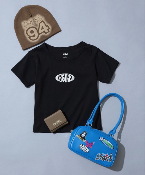 X-girl（エックスガール）の「RHINESTONE LABEL MINI WALLET（財布・レディース・ブラック/ベージュ/ピンク・ONE SIZE）」の11枚目の写真