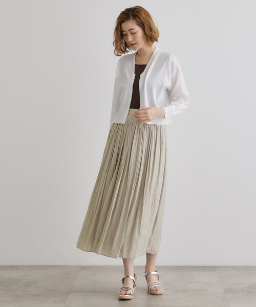 grove（グローブ）の「割線サテンギャザースカート（スカート・レディース・グレー/ブラック系/グリーン系・02/03/01/04/05）」の10枚目の写真