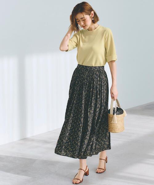 grove（グローブ）の「割線サテンギャザースカート（スカート・レディース・グレー/ブラック系/グリーン系・02/03/01/04/05）」の16枚目の写真