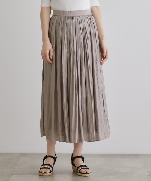 grove（グローブ）の「割線サテンギャザースカート（スカート・レディース・グレー/ブラック系/グリーン系・02/03/01/04/05）」の18枚目の写真