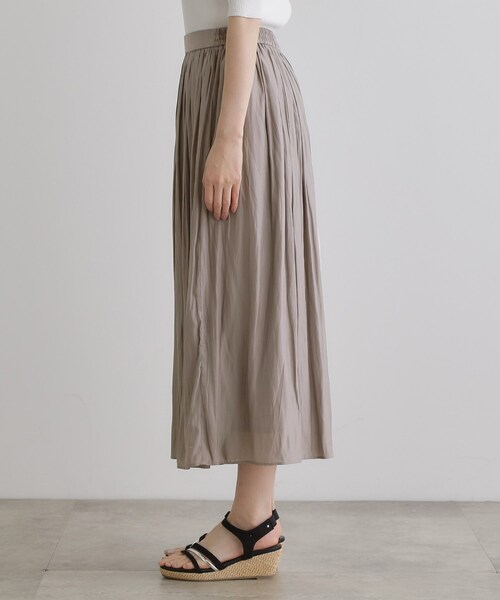 grove（グローブ）の「割線サテンギャザースカート（スカート・レディース・グレー/ブラック系/グリーン系・02/03/01/04/05）」の19枚目の写真