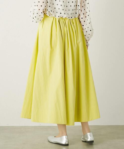 MELROSE claire（メルローズ クレール）の「【ギャザーロングスカート】（スカート・レディース・チャコールグレー/ベージュ/レモンイエロー・FREE）」の6枚目の写真