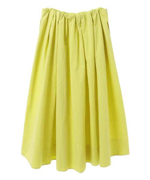 MELROSE claire（メルローズ クレール）の「【ギャザーロングスカート】（スカート・レディース・チャコールグレー/ベージュ/レモンイエロー・FREE）」の12枚目の写真